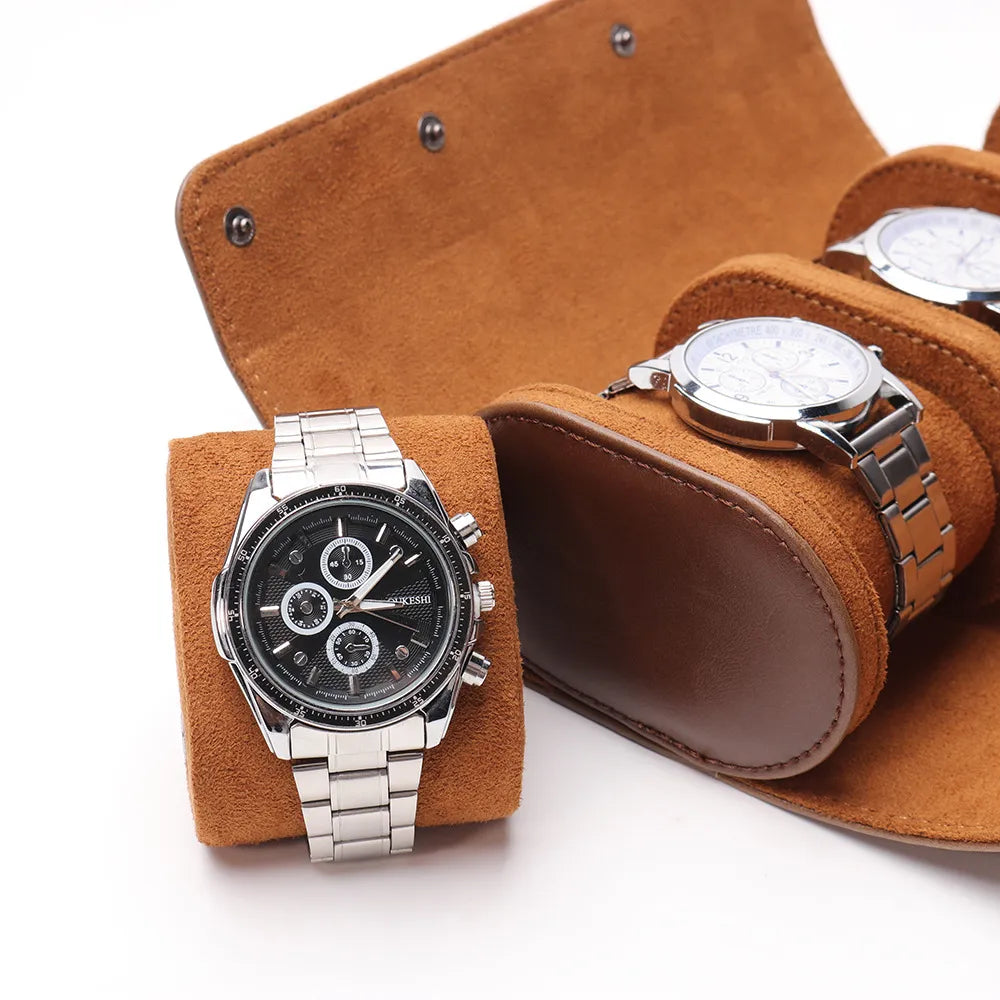 Estuche de Viaje para Relojes de 3 Compartimentos